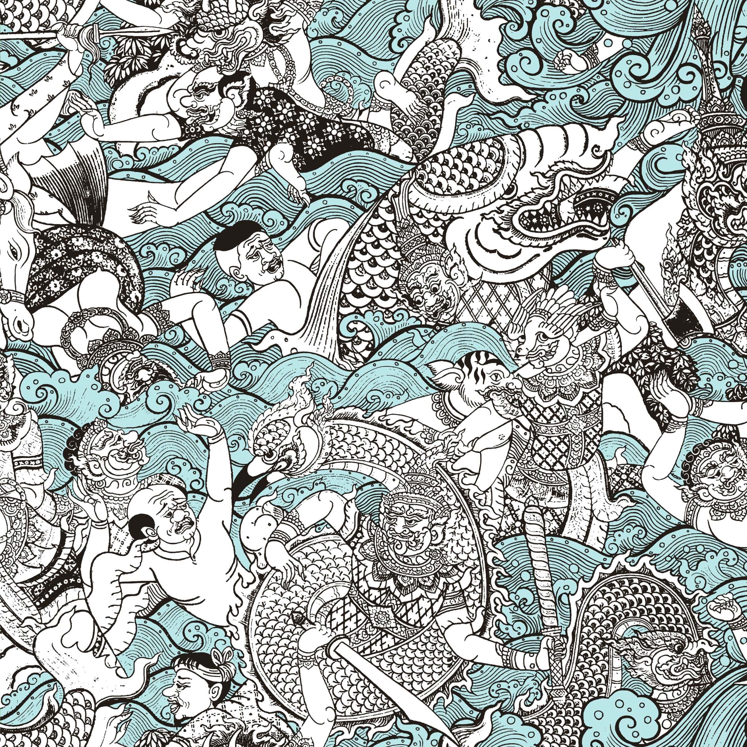 Far East-Inspired Traditional Wallpaper