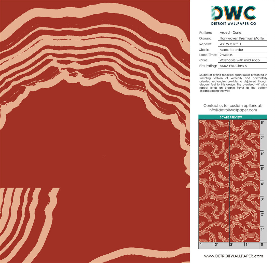 Arced - Dune <br> Wallpaper - The Detroit Wallpaper Co.