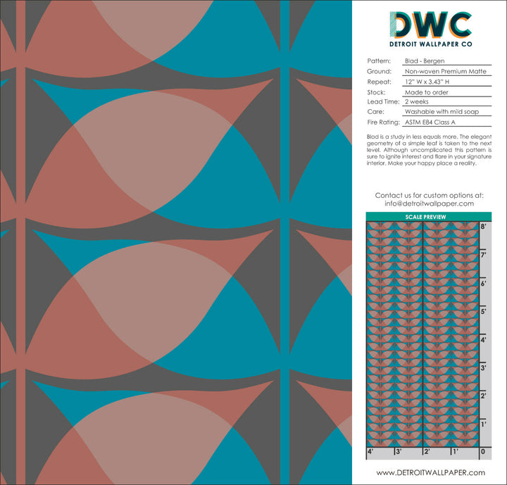 Blad - Bergen <br> Wallpaper - The Detroit Wallpaper Co.