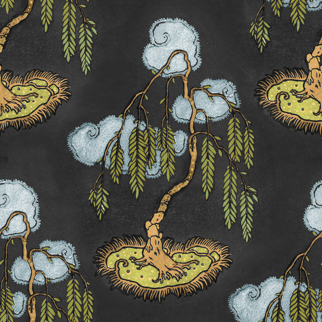 Bonsai - Breeze <br> Wallpaper - The Detroit Wallpaper Co.