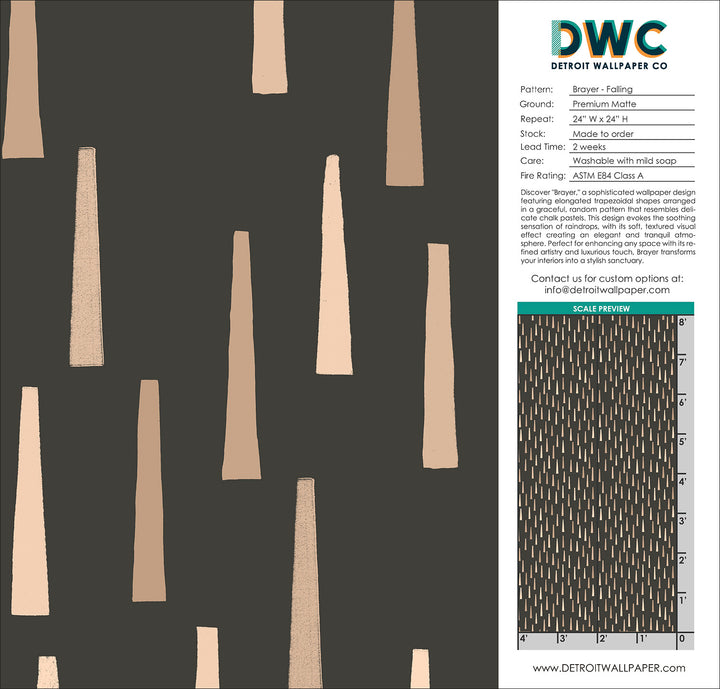 Brayer - Falling <br> Wallpaper - The Detroit Wallpaper Co.