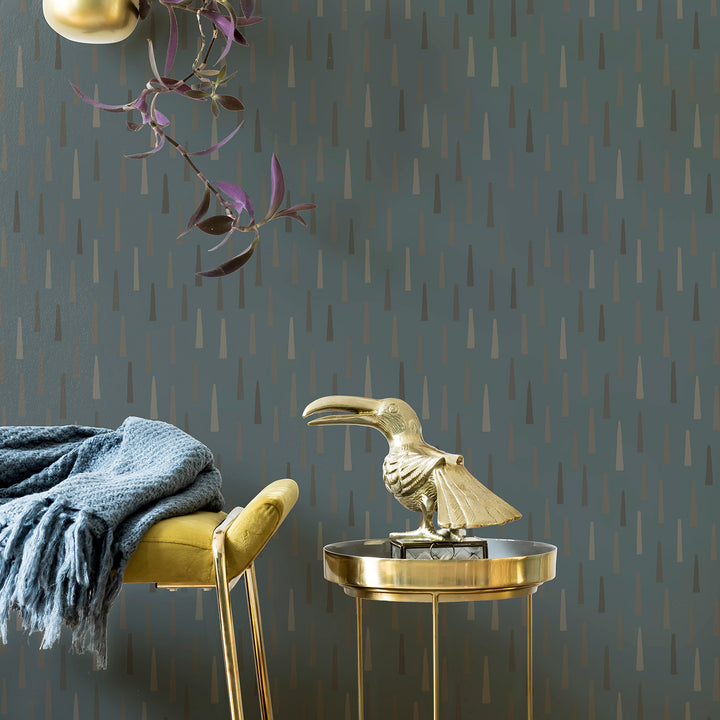 Brayer - Rain <br> Wallpaper - The Detroit Wallpaper Co.
