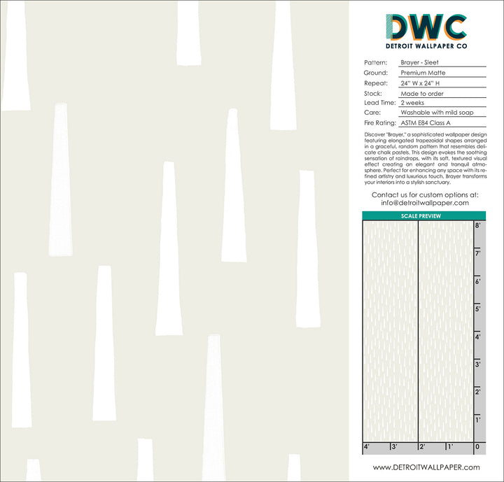 Brayer - Sleet <br> Wallpaper - The Detroit Wallpaper Co.