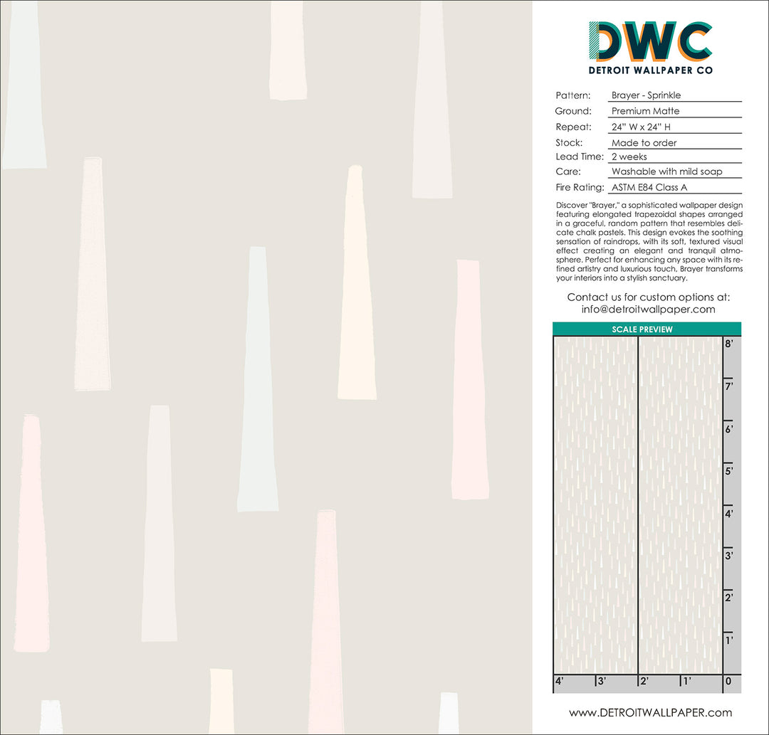 Brayer - Sprinkle <br> Wallpaper - The Detroit Wallpaper Co.