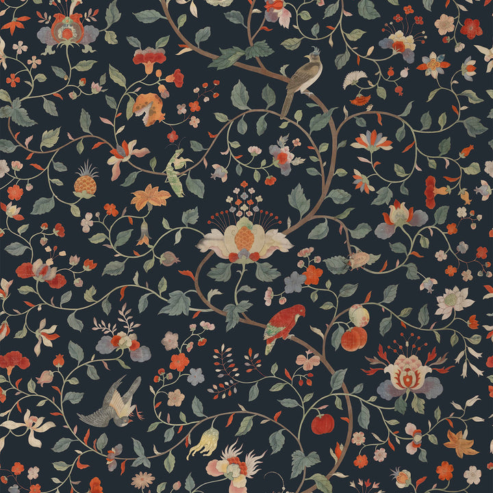 Cachepot - Deep Navy <br> Wallpaper - The Detroit Wallpaper Co.