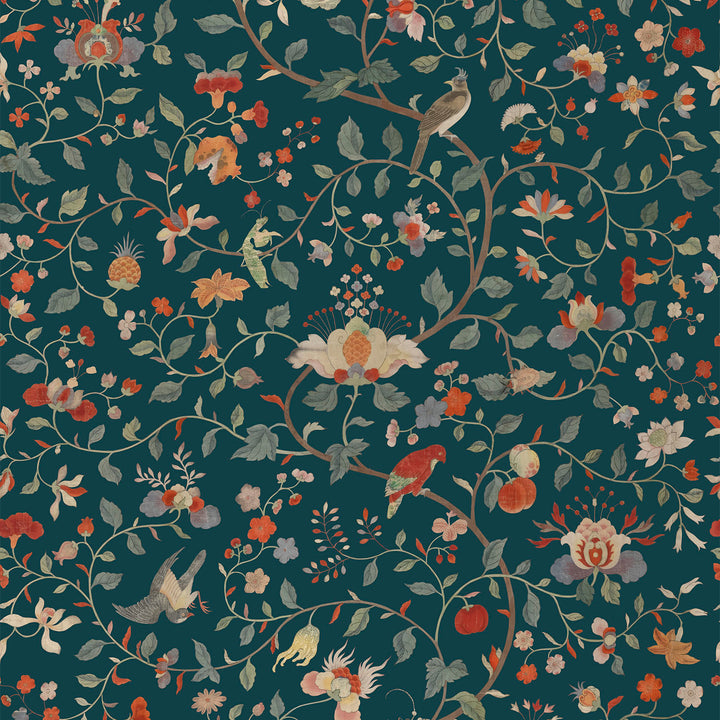 Cachepot - Sherpa Blue <br> Wallpaper - The Detroit Wallpaper Co.