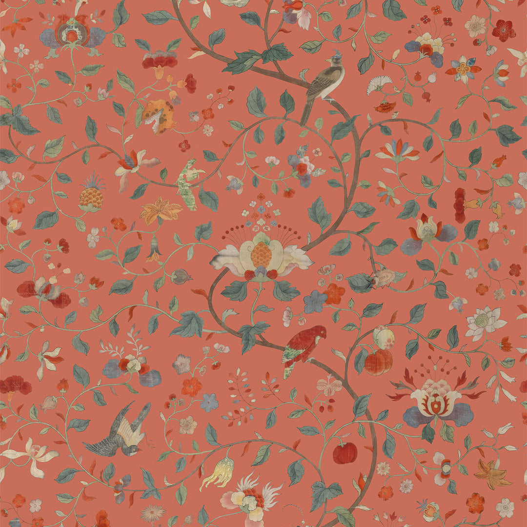 Cachepot - Soft Coral <br> Wallpaper - The Detroit Wallpaper Co.