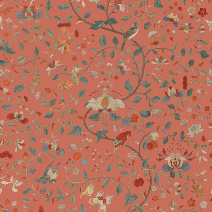 Cachepot - Soft Coral <br> Wallpaper - The Detroit Wallpaper Co.
