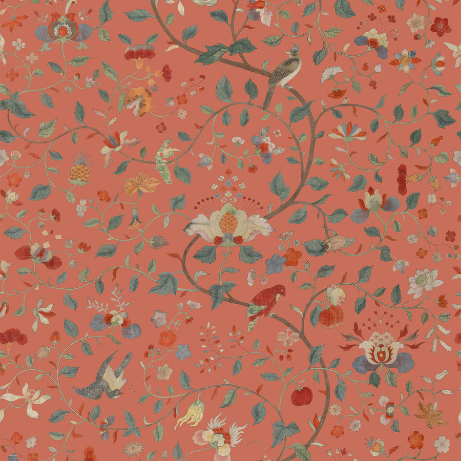 Cachepot - Soft Coral <br> Wallpaper - The Detroit Wallpaper Co.