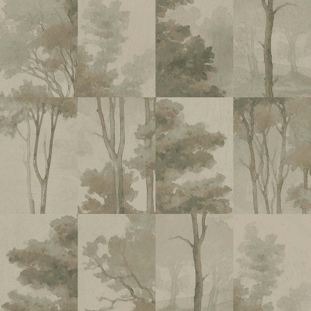 Cedar Street - Dirty Olive <br> Wallpaper - The Detroit Wallpaper Co.