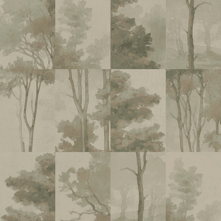 Cedar Street - Dirty Olive <br> Wallpaper - The Detroit Wallpaper Co.