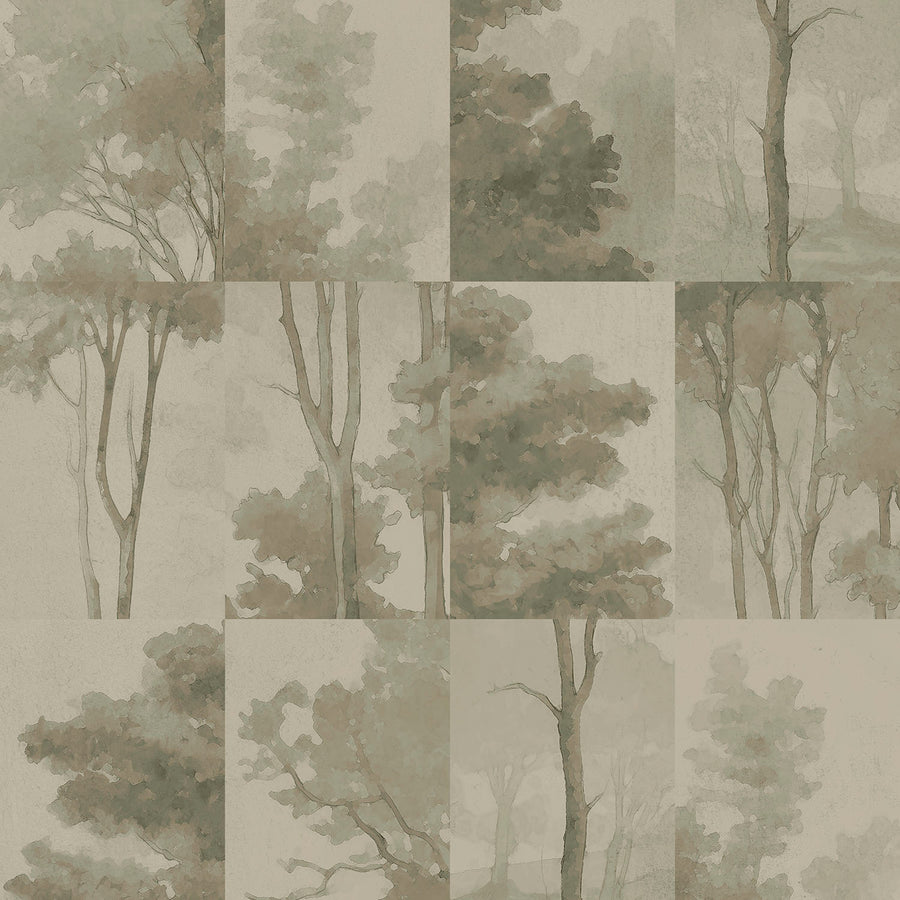 Cedar Street - Dirty Olive <br> Wallpaper - The Detroit Wallpaper Co.