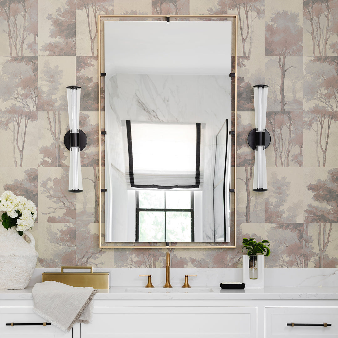 Cedar Street - Rosewood <br> Wallpaper - The Detroit Wallpaper Co.