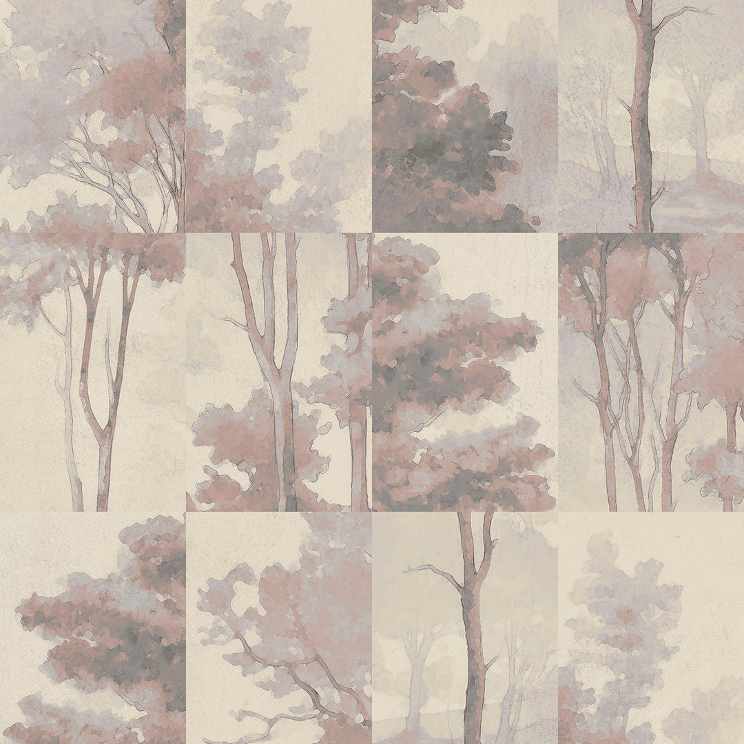 Cedar Street - Rosewood <br> Wallpaper - The Detroit Wallpaper Co.
