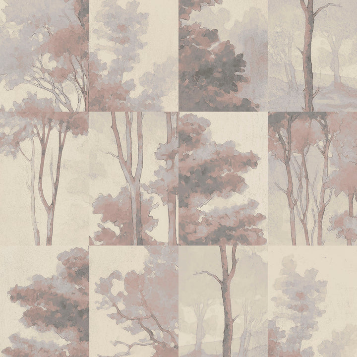 Cedar Street - Rosewood <br> Wallpaper - The Detroit Wallpaper Co.