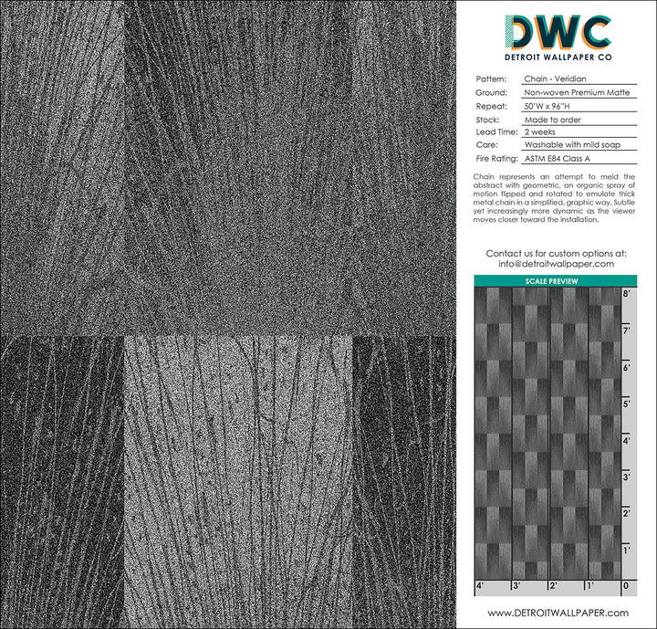 Chain - Veridian <br> Wallpaper - The Detroit Wallpaper Co.