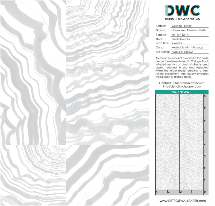 Collage - Basalt <br> Wallpaper - The Detroit Wallpaper Co.
