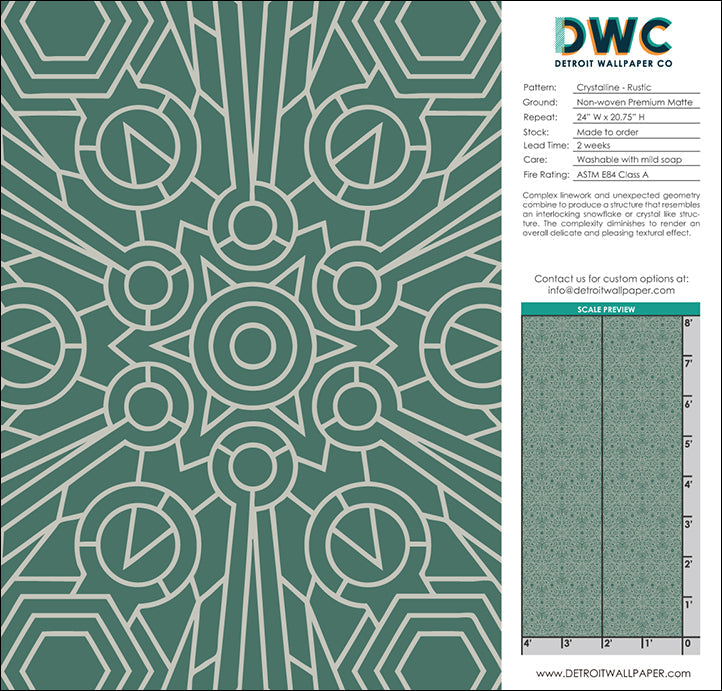 Crystalline - Rustic <br> Wallpaper - The Detroit Wallpaper Co.