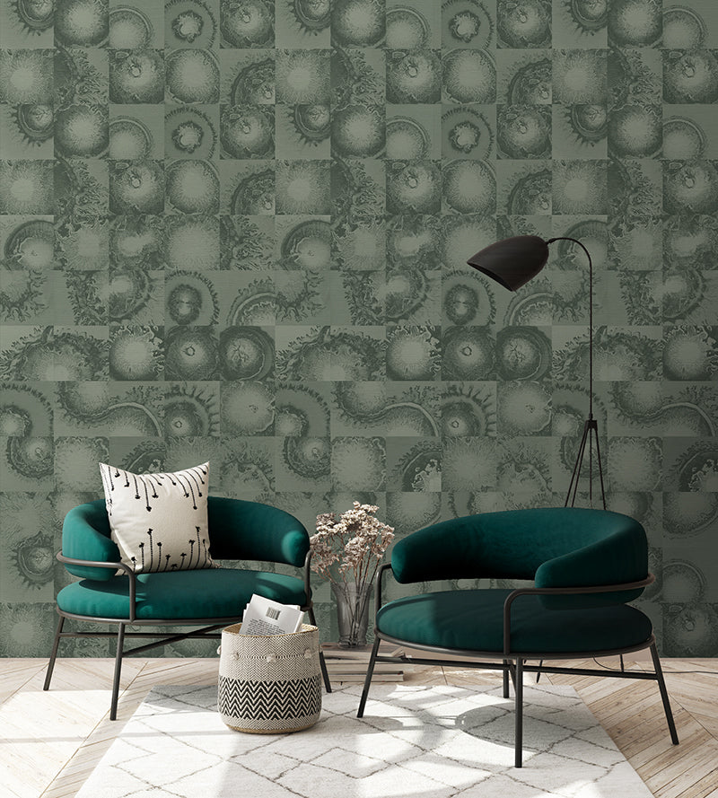 Diffused - French Green <br> Wallpaper - The Detroit Wallpaper Co.