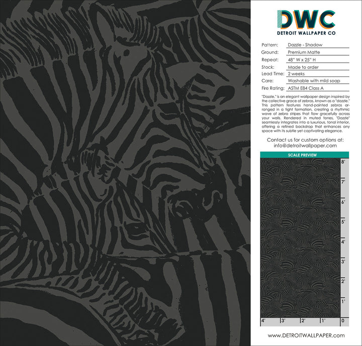 Dazzle - Shadow <br> Wallpaper - The Detroit Wallpaper Co.
