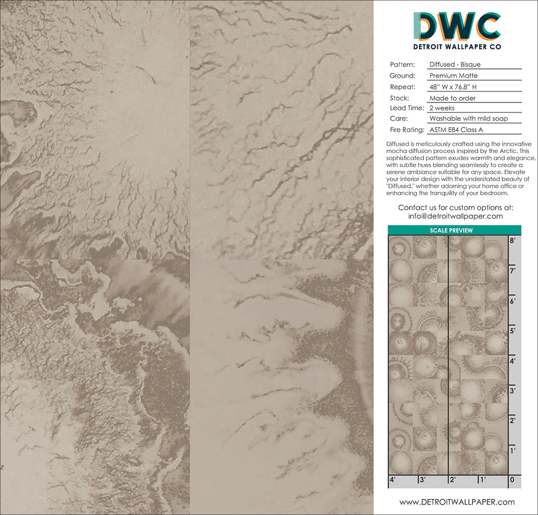 Diffused - Bisque <br> Wallpaper - The Detroit Wallpaper Co.