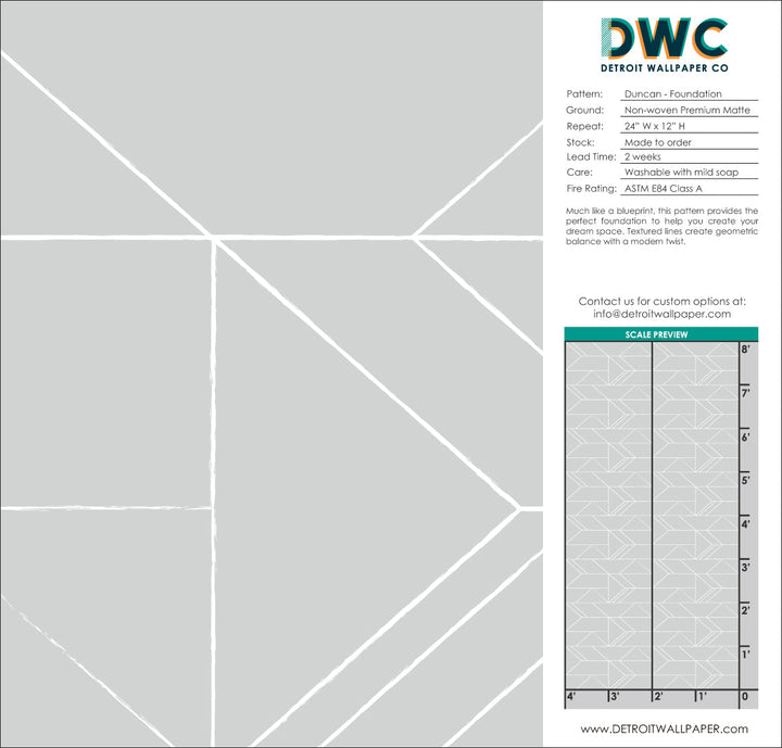 Duncan - Foundation <br> Wallpaper - The Detroit Wallpaper Co.