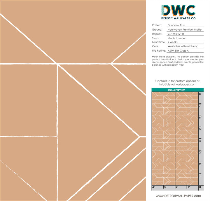 Duncan - Truss <br> Wallpaper - The Detroit Wallpaper Co.