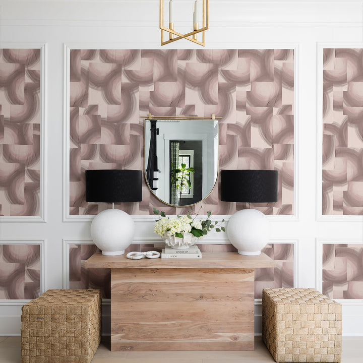 Echos - Rose Latte <br> Wallpaper - The Detroit Wallpaper Co.