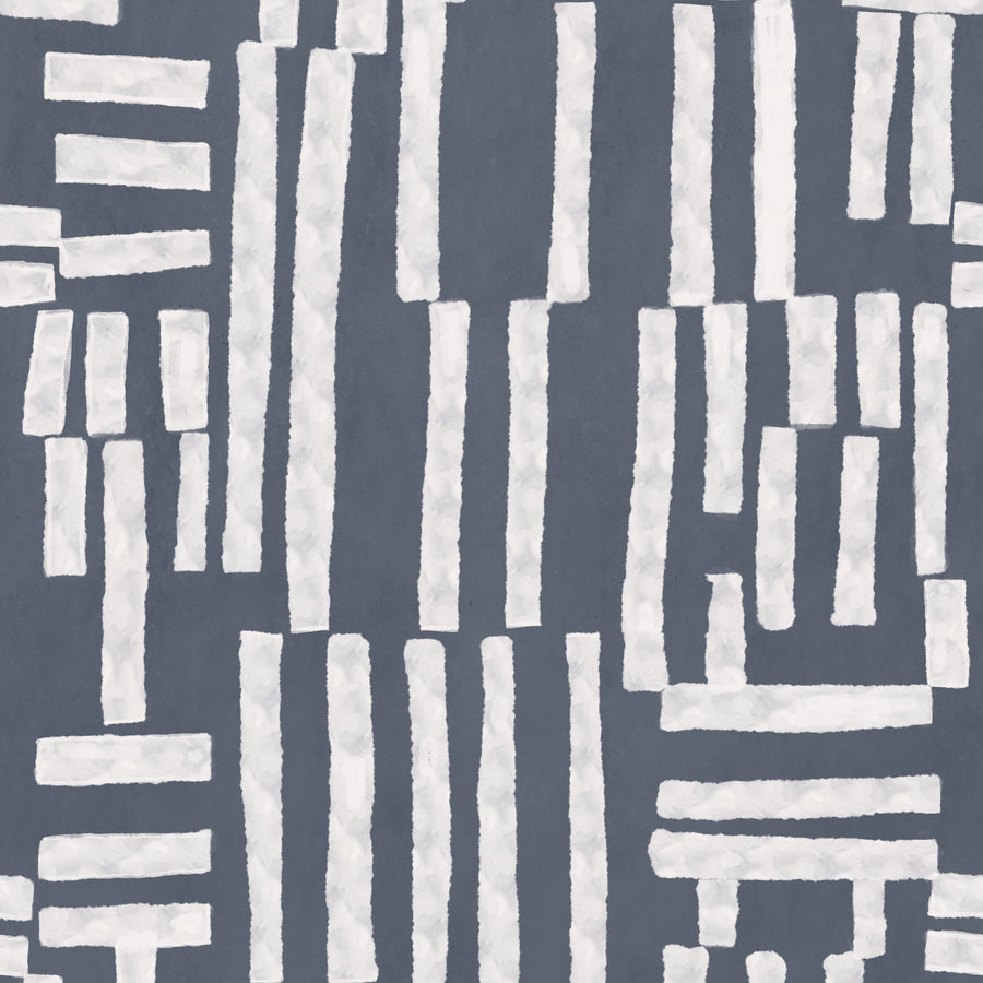 Edgy - Neutral Navy <br> Wallpaper - The Detroit Wallpaper Co.