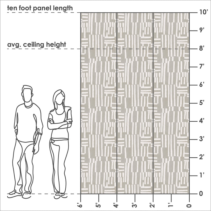 Edgy - Putty <br> Wallpaper - The Detroit Wallpaper Co.