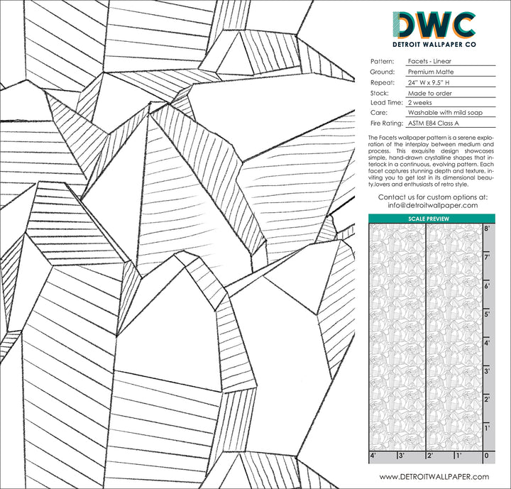 Facets - Linear <br> Wallpaper - The Detroit Wallpaper Co.