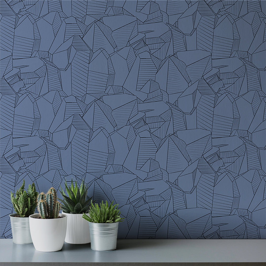Facets - Crystal <br> Wallpaper - The Detroit Wallpaper Co.