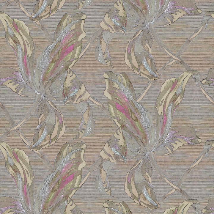 Floral Lattice - Burnt Sugar <br> Wallpaper - The Detroit Wallpaper Co.