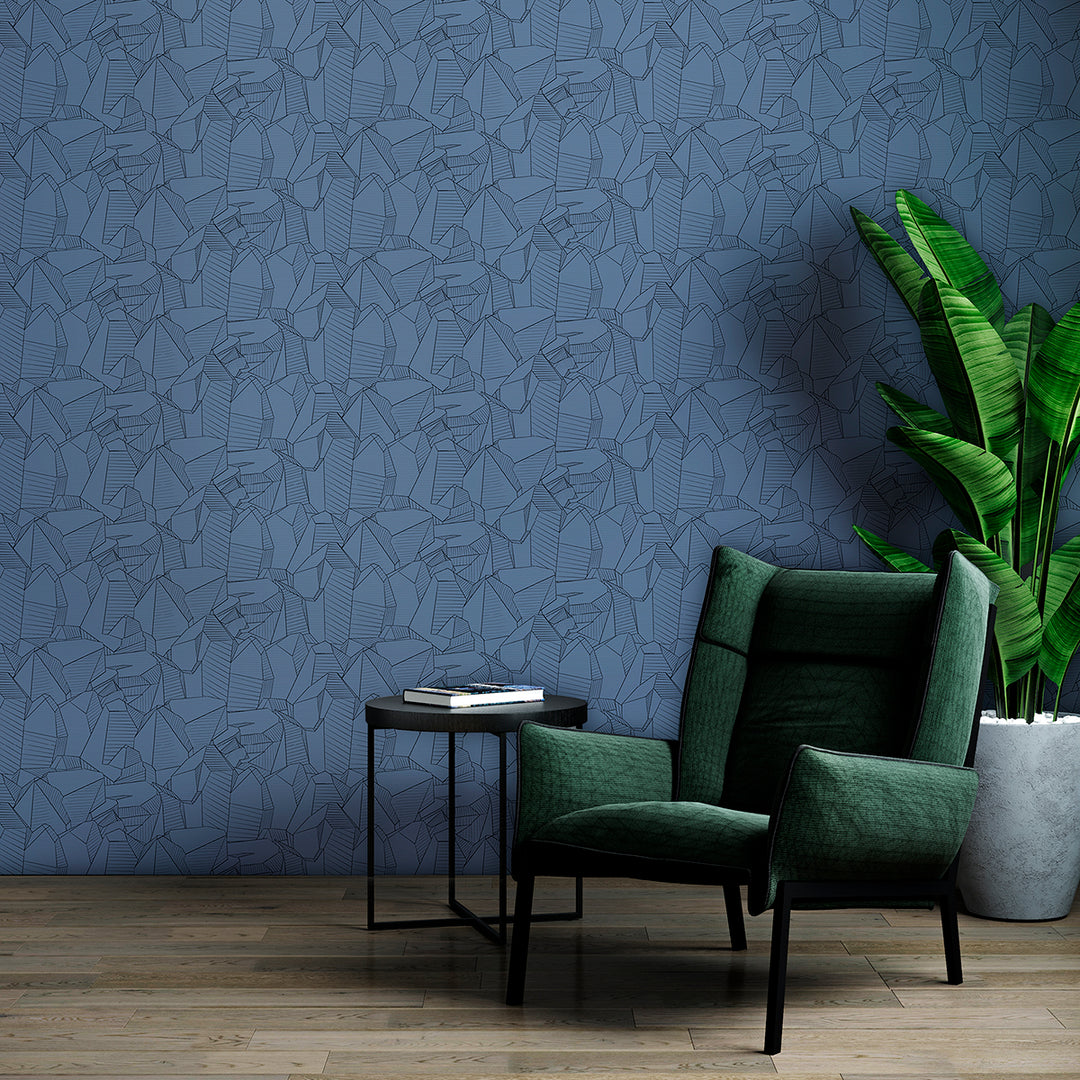 Facets - Crystal <br> Wallpaper - The Detroit Wallpaper Co.