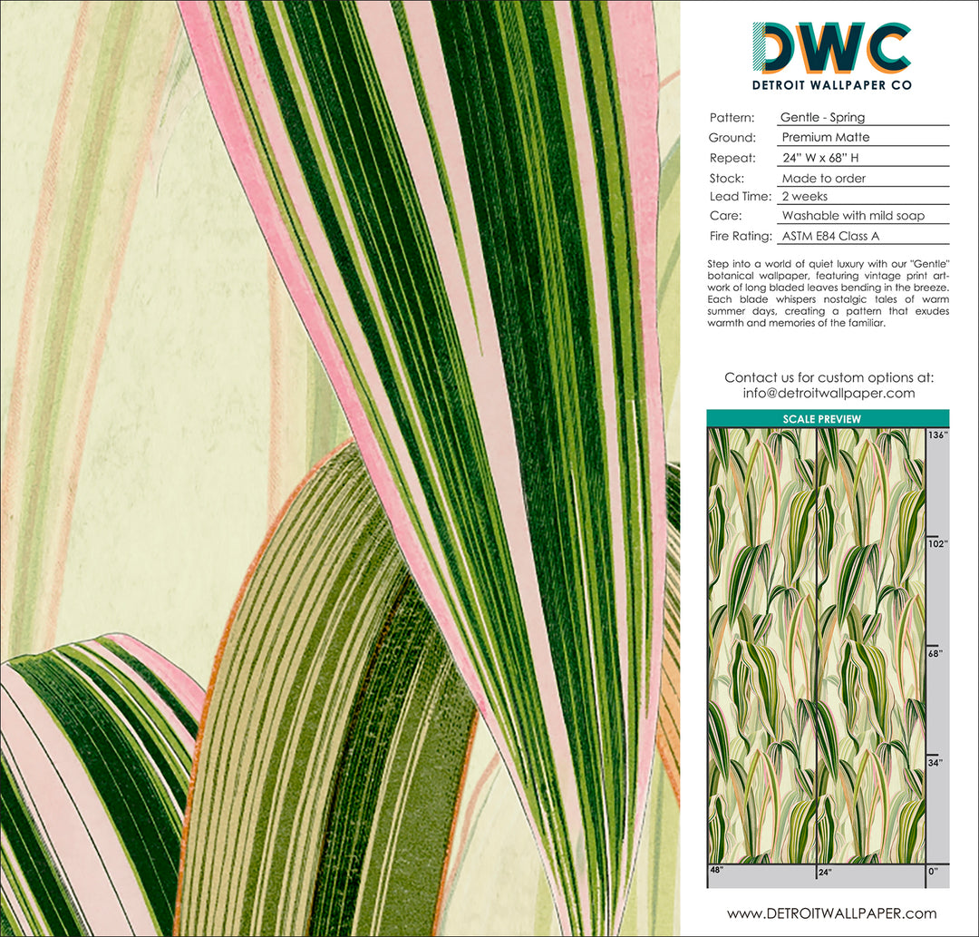 Gentle - Spring <br> Wallpaper - The Detroit Wallpaper Co.
