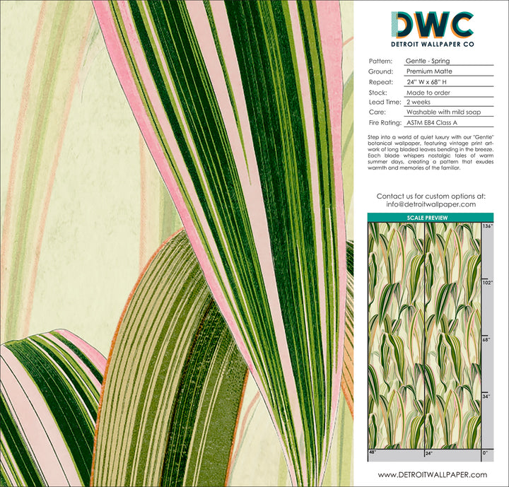 Gentle - Spring <br> Wallpaper - The Detroit Wallpaper Co.