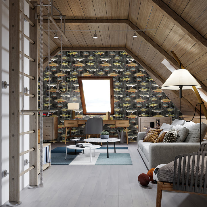 Great Lakes - Depths <br> Wallpaper - The Detroit Wallpaper Co.