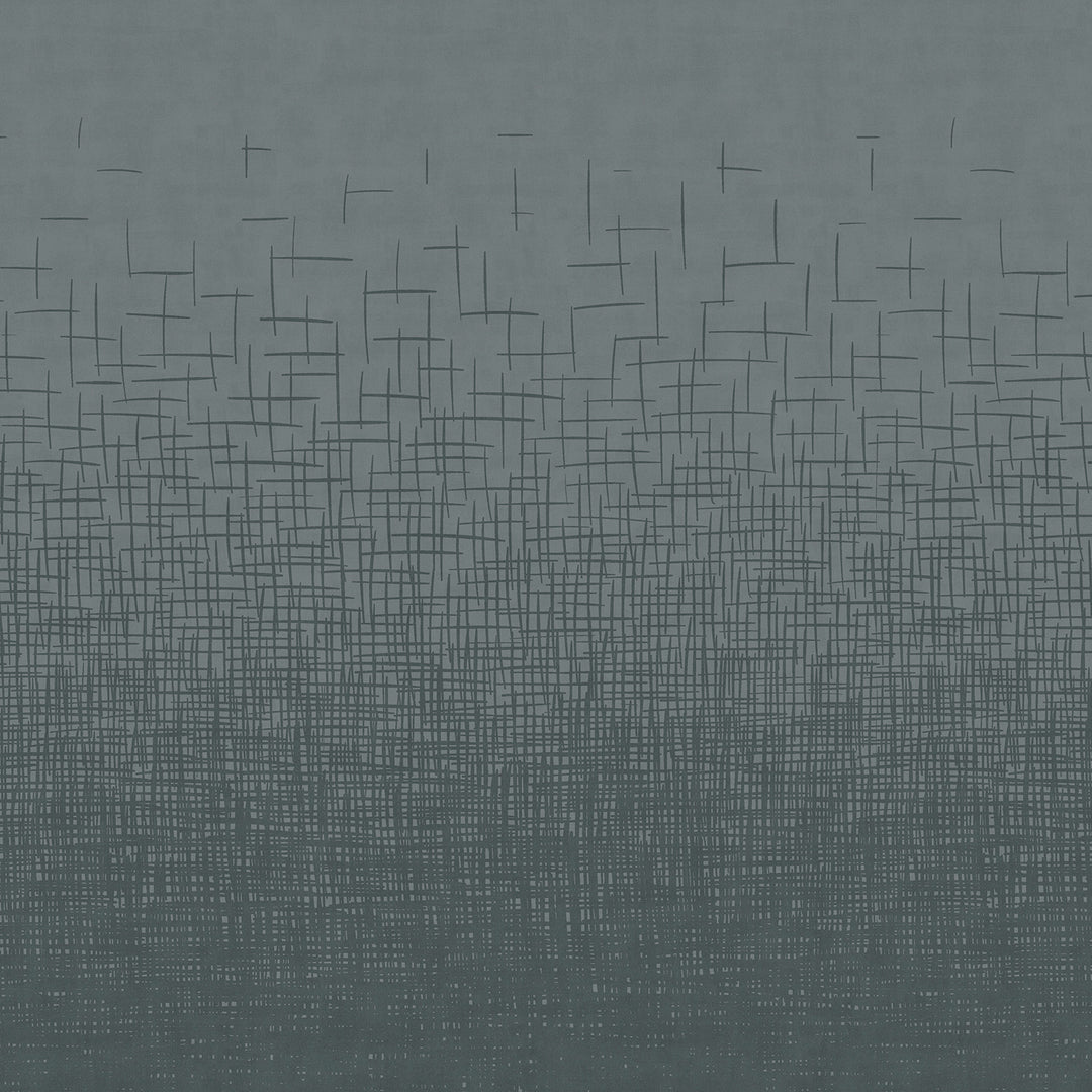 Hatched Ombré - Stormy <br> Wallpaper - The Detroit Wallpaper Co.