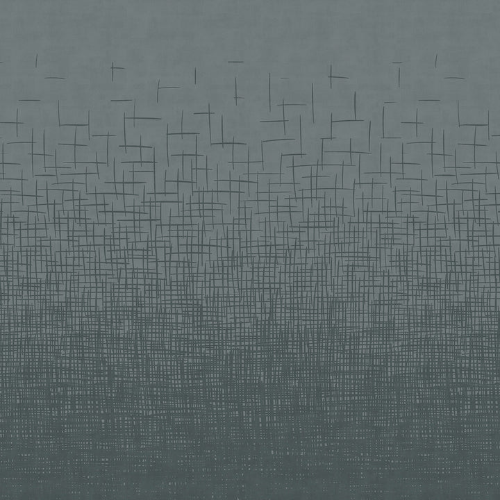 Hatched Ombré - Stormy <br> Wallpaper - The Detroit Wallpaper Co.