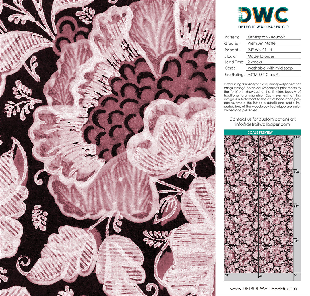Kensington - Boudoir <br> Wallpaper - The Detroit Wallpaper Co.
