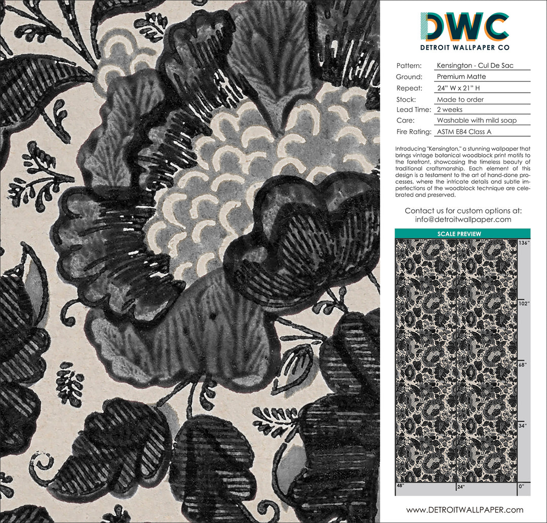 Kensington - Cul De Sac <br> Wallpaper - The Detroit Wallpaper Co.