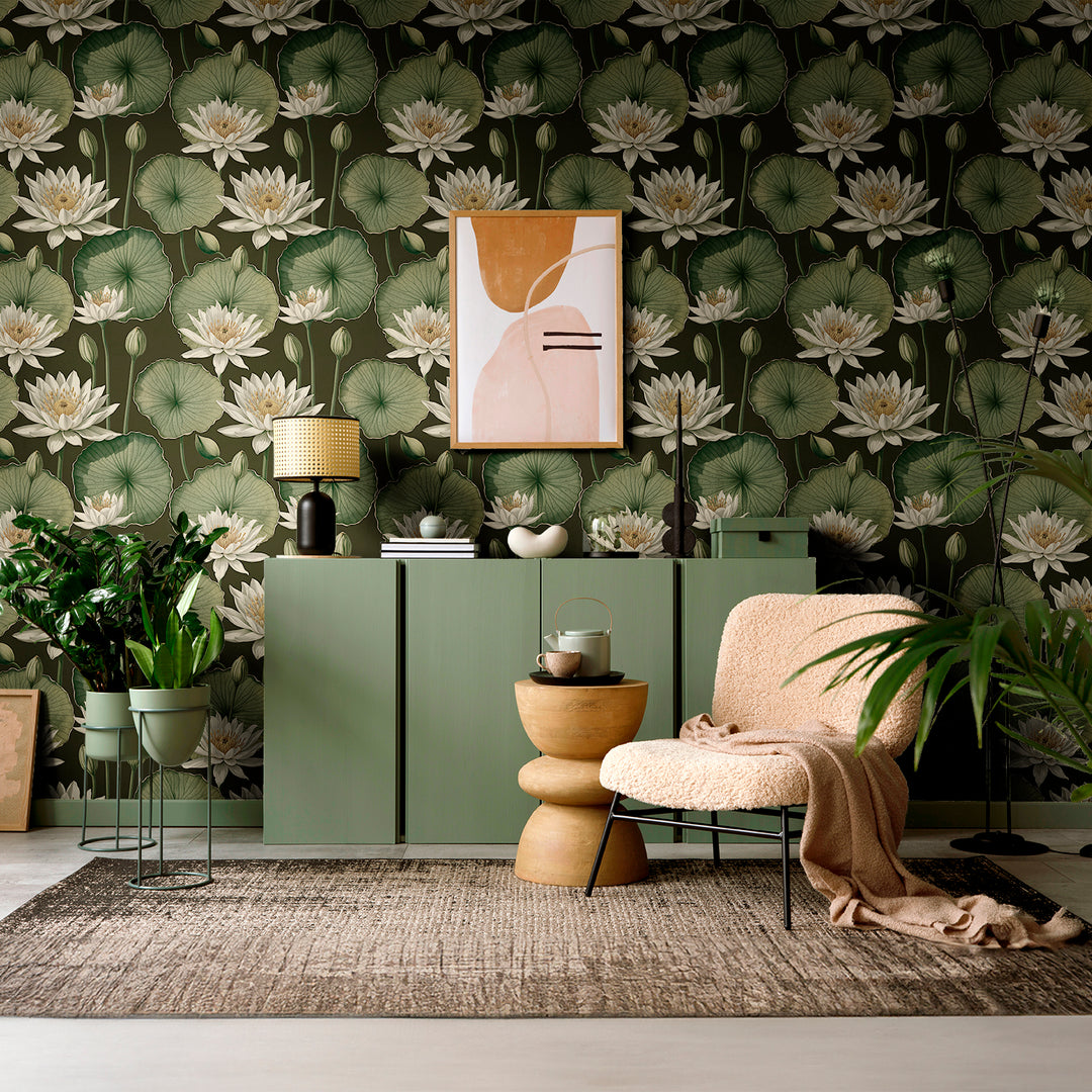 Lily Pad - Terrarium <br> Wallpaper - The Detroit Wallpaper Co.