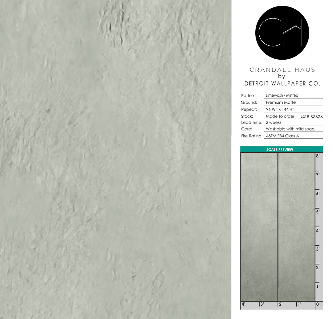 Limewash - Minted <br> Wallpaper - The Detroit Wallpaper Co.