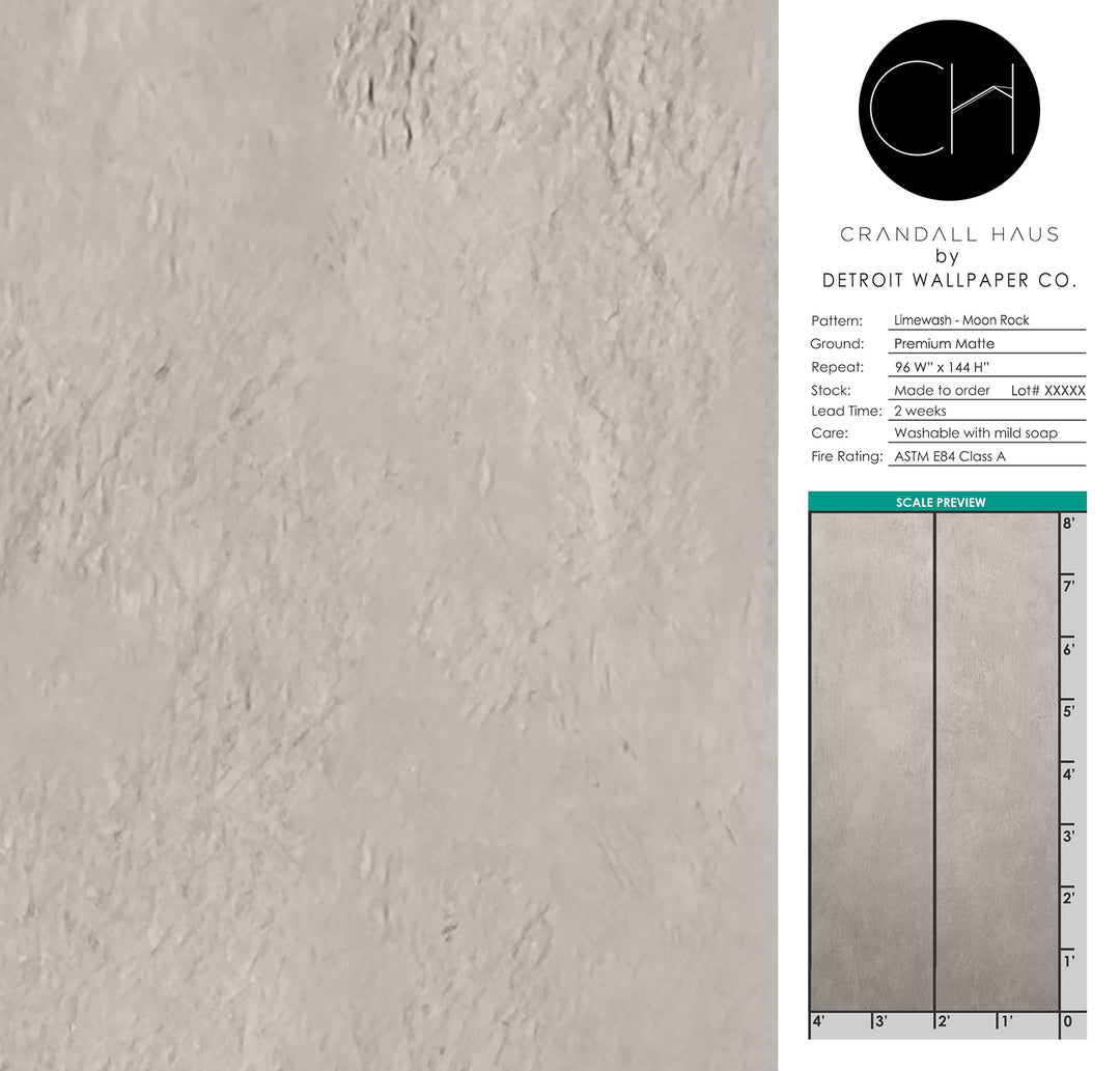 Limewash - Moon Rock <br> Wallpaper - The Detroit Wallpaper Co.