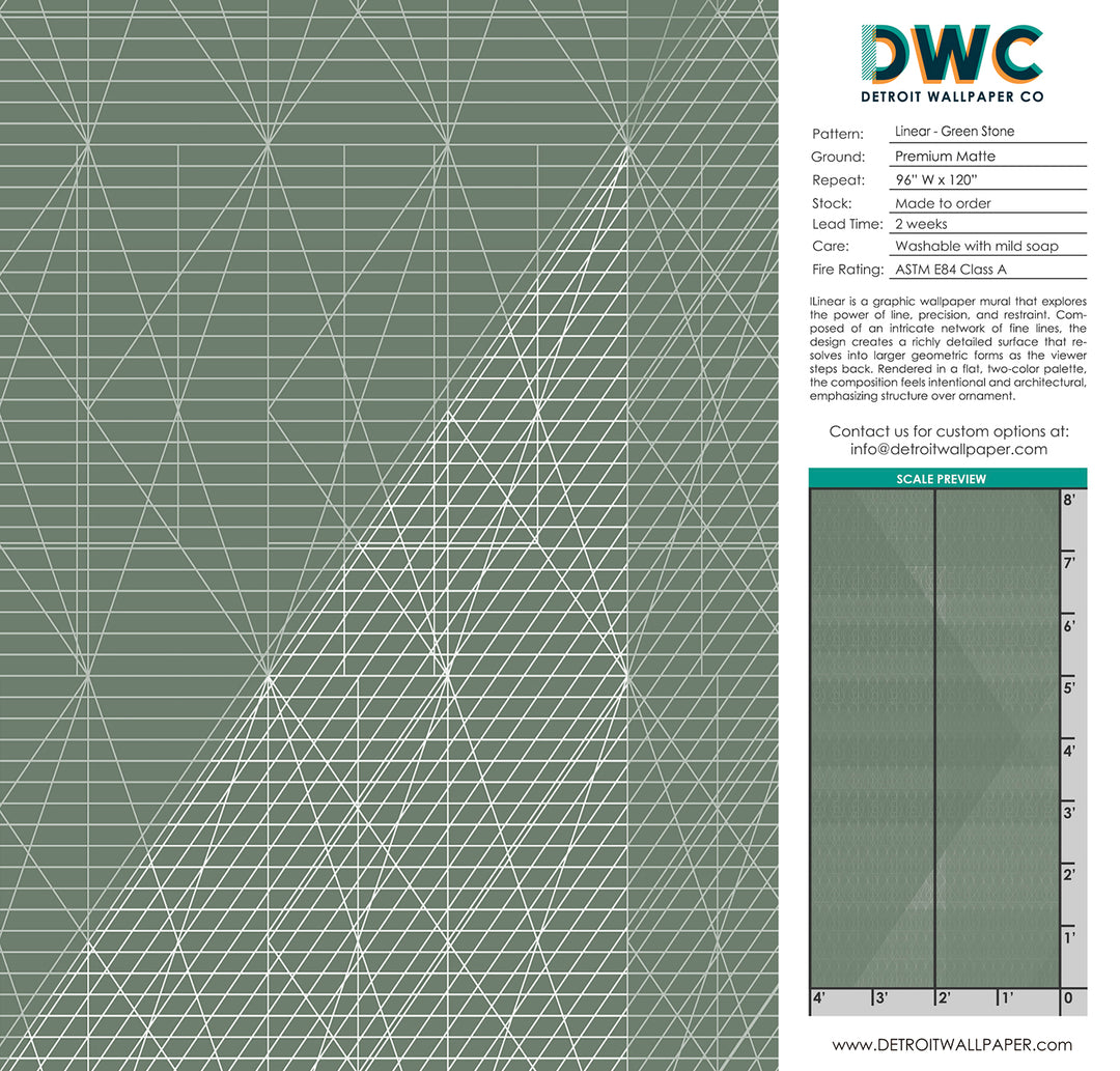 Linear - Green Stone <br> Wallpaper Mural