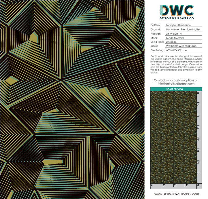 Marquee - Dimension <br> Wallpaper - The Detroit Wallpaper Co.