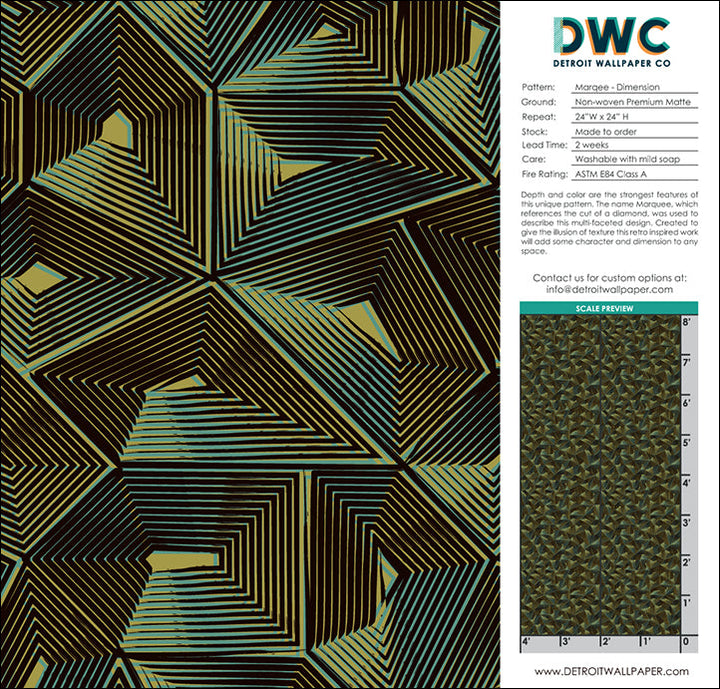 Marquee - Dimension <br> Wallpaper - The Detroit Wallpaper Co.