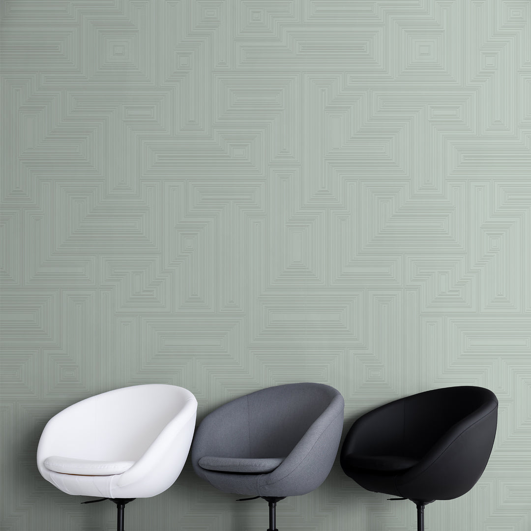 Maze - Rainwash <br> Wallpaper - The Detroit Wallpaper Co.