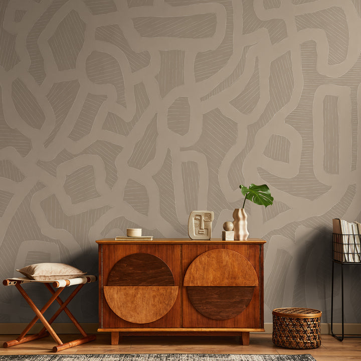 Mindful - Bisque <br> Wallpaper Mural