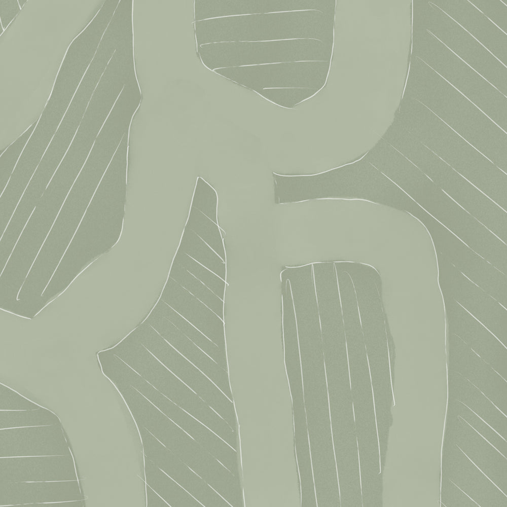 Mindful - Mossy <br> Wallpaper Mural - The Detroit Wallpaper Co.